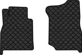 Акція на Килимки з екошкіри EVAtech ECO в салон авто передні для Land Cruiser (100) 5 seats Toyota 1998-2003 1 покоління SUV EU Екошкіра чорна з чорною ниткою чорний кант від Rozetka