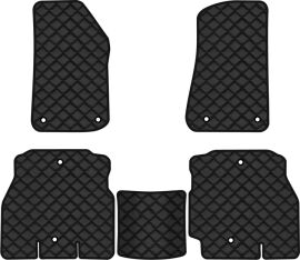 Акція на Килимки з екошкіри EVAtech ECO в салон авто для Wrangler (JL) 5-doors Jeep 2017 4 покоління SUV USA Екошкіра чорна з чорною ниткою чорний кант від Rozetka