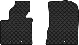 Акція на Килимки з екошкіри EVAtech ECO в салон авто передні для Sorento (XM) 7 seats Restyling Kia 2012-2014 2 покоління SUV USA Екошкіра чорна з чорною ниткою чорний кант від Rozetka