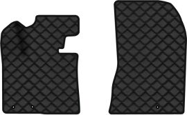 Акція на Килимки з екошкіри EVAtech ECO в салон авто передні для Sorento (XM) (Floor Gas Pedal) 7 seats Kia 2009-2012 2 покоління SUV EU Екошкіра чорна з чорною ниткою чорний кант від Rozetka