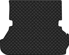 Акція на Килимок з екошкіри EVAtech ECO в багажник авто для Land Cruiser (100) 7 seats Toyota 1998-2003 1 покоління SUV EU Екошкіра чорна з чорною ниткою чорний кант від Rozetka