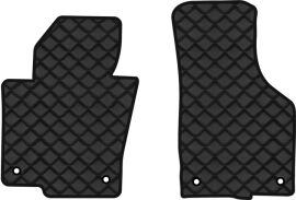Акція на Килимки з екошкіри EVAtech ECO в салон авто передні для Passat (B6) (without armrest) Volkswagen 2005-2010 6 покоління Sedan EU Екошкіра чорна з чорною ниткою чорний кант від Rozetka
