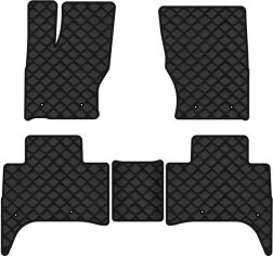 Акція на Килимки з екошкіри EVAtech ECO в салон авто для Range Rover Sport (L494) Land Rover 2013-2022 2 покоління SUV EU Екошкіра чорна з чорною ниткою чорний кант від Rozetka