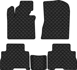 Акція на Килимки з екошкіри EVAtech ECO в салон авто для Sorento (XM) 5 seats Restyling Kia 2012-2014 2 покоління SUV Korea Екошкіра чорна з чорною ниткою чорний кант від Rozetka