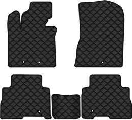 Акція на Килимки з екошкіри EVAtech ECO в салон авто для Sorento (XM) 7 seats Restyling Kia 2012-2014 2 покоління SUV USA Екошкіра чорна з чорною ниткою чорний кант від Rozetka