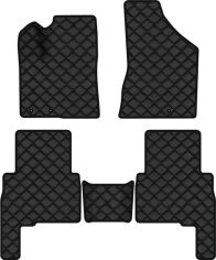 Акція на Килимки з екошкіри EVAtech ECO в салон авто для Sorento (XM) (Hinged Gas Pedal) 5 seats Kia 2009-2012 2 покоління SUV EU Екошкіра чорна з чорною ниткою чорний кант від Rozetka