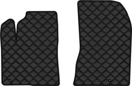 Акція на Килимки з екошкіри EVAtech ECO в салон авто передні для Sorento (XM) (Hinged Gas Pedal) 5 seats Kia 2009-2012 2 покоління SUV EU Екошкіра чорна з чорною ниткою чорний кант від Rozetka