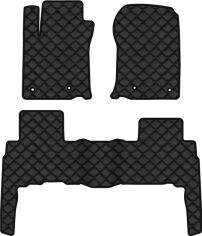 Акція на Килимки з екошкіри EVAtech ECO в салон авто для GX 460  5 seats Restyling Lexus 2013-2016 2 покоління SUV EU Екошкіра чорна з чорною ниткою чорний кант від Rozetka