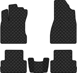 Акція на Килимки з екошкіри EVAtech ECO в салон авто для X-Trail (T31) Nissan 2007-2010 2 покоління SUV EU Екошкіра чорна з чорною ниткою чорний кант від Rozetka
