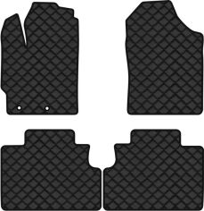 Акція на Килимки з екошкіри EVAtech ECO в салон авто для Yaris (III) (XP13) 5-doors Toyota 2011-2020 3 покоління Htb USA Екошкіра чорна з чорною ниткою чорний кант від Rozetka