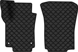 Акція на Килимки з екошкіри EVAtech ECO в салон авто передні для Citigo 5-doors Skoda 2011-2020 1 покоління Htb EU Екошкіра чорна з чорною ниткою чорний кант від Rozetka