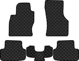 Акція на Килимки з екошкіри EVAtech ECO в салон авто для Leon X-Perience (5F) Seat 2012-2020 3 покоління Combi EU Екошкіра чорна з чорною ниткою чорний кант від Rozetka