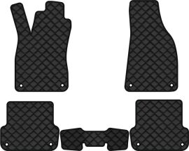 Акція на Килимки з екошкіри EVAtech ECO в салон авто для Exeo MT Seat 2008-2013 1 покоління Combi EU Екошкіра чорна з чорною ниткою чорний кант від Rozetka