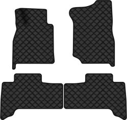Акція на Килимки з екошкіри EVAtech ECO в салон авто для Land Cruiser (100) 5 seats Toyota 1998-2003 1 покоління SUV EU Екошкіра чорна з чорною ниткою чорний кант від Rozetka