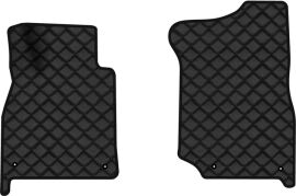 Акція на Килимки з екошкіри EVAtech ECO в салон авто передні для Land Cruiser (100) 5 seats Toyota 1998-2003 1 покоління SUV EU Екошкіра чорна з чорною ниткою чорний кант від Rozetka