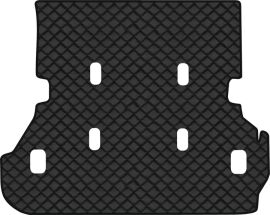 Акція на Килимок з екошкіри EVAtech ECO в багажник авто для Land Cruiser (100) 7 seats Restyling Toyota 2003-2007 1 покоління SUV EU Екошкіра чорна з чорною ниткою чорний кант від Rozetka