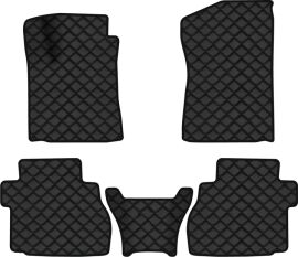 Акція на Килимки з екошкіри EVAtech ECO в салон авто для Sequoia 7 seats Toyota 2008 2 покоління SUV USA Екошкіра чорна з чорною ниткою чорний кант від Rozetka