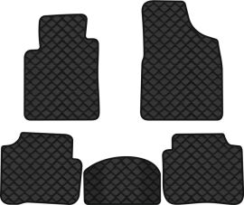 Акція на Килимки з екошкіри EVAtech ECO в салон авто для Land Cruiser Prado (90) 3-doors Toyota 1996-2002 2 покоління SUV EU Екошкіра чорна з чорною ниткою чорний кант від Rozetka