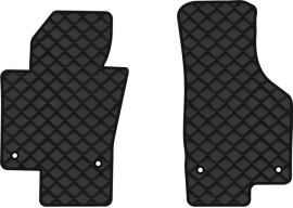 Акція на Килимки з екошкіри EVAtech ECO в салон авто передні для Passat (B6) (without armrest) Volkswagen 2005-2010 6 покоління Combi EU Екошкіра чорна з чорною ниткою чорний кант від Rozetka
