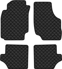 Акція на Килимки з екошкіри EVAtech ECO в салон авто для RAV4  3-doors Toyota 1994-2000 1 покоління SUV USA Екошкіра чорна з чорною ниткою чорний кант від Rozetka