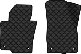 Акція на Килимки з екошкіри EVAtech ECO в салон авто передні для Passat (B6) (without armrest) Volkswagen 2005-2010 6 покоління Sedan EU Екошкіра чорна з чорною ниткою чорний кант від Rozetka
