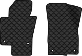 Акція на Килимки з екошкіри EVAtech ECO в салон авто передні для Passat (B6) (without armrest) Volkswagen 2005-2010 6 покоління Sedan EU Екошкіра чорна з чорною ниткою чорний кант від Rozetka