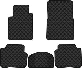 Акція на Килимки з екошкіри EVAtech ECO в салон авто для Land Cruiser Prado (90) 3-doors Toyota 1996-2002 2 покоління SUV EU Екошкіра чорна з чорною ниткою чорний кант від Rozetka