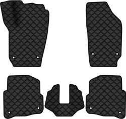 Акція на Килимки з екошкіри EVAtech ECO в салон авто для Polo (IV) 3-doors Volkswagen 2001-2009 4 покоління Htb EU Екошкіра чорна з чорною ниткою чорний кант від Rozetka