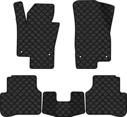Акція на Килимки з екошкіри EVAtech ECO в салон авто для Passat (B6) (without armrest) Volkswagen 2005-2010 6 покоління Combi EU Екошкіра чорна з чорною ниткою чорний кант від Rozetka