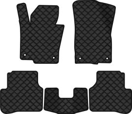 Акція на Килимки з екошкіри EVAtech ECO в салон авто для Passat (B6) (without armrest) Volkswagen 2005-2010 6 покоління Sedan EU Екошкіра чорна з чорною ниткою чорний кант від Rozetka