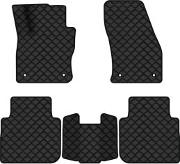 Акція на Килимки з екошкіри EVAtech ECO в салон авто для Tiguan Allspace 5 seats Volkswagen 2016-2020 1 покоління SUV EU Екошкіра чорна з чорною ниткою чорний кант від Rozetka