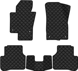Акція на Килимки з екошкіри EVAtech ECO в салон авто для Passat (B6) (without armrest) Volkswagen 2005-2010 6 покоління Combi EU Екошкіра чорна з чорною ниткою чорний кант від Rozetka