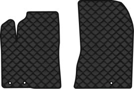 Акція на Килимки з екошкіри EVAtech ECO в салон авто передні для Sorento (XM) (Hinged Gas Pedal) 5 seats Kia 2009-2012 2 покоління SUV EU Екошкіра чорна з чорною ниткою чорний кант від Rozetka