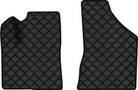 Акція на Килимки з екошкіри EVAtech ECO в салон авто передні для Sorento (XM) (Hinged Gas Pedal) 5 seats Kia 2009-2012 2 покоління SUV EU Екошкіра чорна з чорною ниткою чорний кант від Rozetka