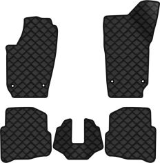 Акція на Килимки з екошкіри EVAtech ECO в салон авто для Polo (IV) 3-doors Volkswagen 2001-2009 4 покоління Htb EU Екошкіра чорна з чорною ниткою чорний кант від Rozetka