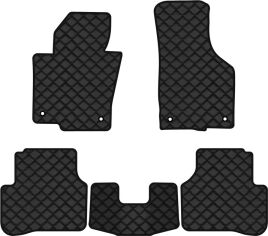 Акція на Килимки з екошкіри EVAtech ECO в салон авто для Passat (B6) (without armrest) Volkswagen 2005-2010 6 покоління Combi EU Екошкіра чорна з чорною ниткою чорний кант від Rozetka