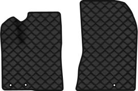 Акція на Килимки з екошкіри EVAtech ECO в салон авто передні для Sorento (XM) (Hinged Gas Pedal) 5 seats Kia 2009-2012 2 покоління SUV EU Екошкіра чорна з чорною ниткою чорний кант від Rozetka