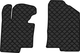 Акція на Килимки з екошкіри EVAtech ECO в салон авто передні для Optima (TF) (Floor Gas Pedal) Kia 2010-2016 3 покоління Sedan EU Екошкіра чорна з чорною ниткою чорний кант від Rozetka