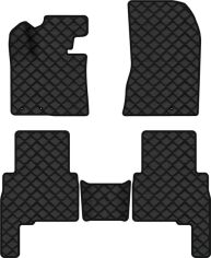 Акція на Килимки з екошкіри EVAtech ECO в салон авто для Sorento (XM) (Floor Gas Pedal) 5 seats Kia 2009-2012 2 покоління SUV EU Екошкіра чорна з чорною ниткою чорний кант від Rozetka
