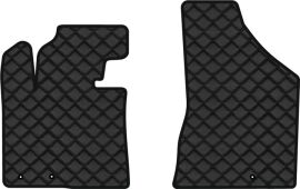 Акція на Килимки з екошкіри EVAtech ECO в салон авто передні для Sorento (XM) (Floor Gas Pedal) 5 seats Kia 2009-2012 2 покоління SUV EU Екошкіра чорна з чорною ниткою чорний кант від Rozetka