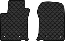 Акція на Килимки з екошкіри EVAtech ECO в салон авто передні для GX 460  5 seats Restyling Lexus 2013-2016 2 покоління SUV EU Екошкіра чорна з чорною ниткою чорний кант від Rozetka