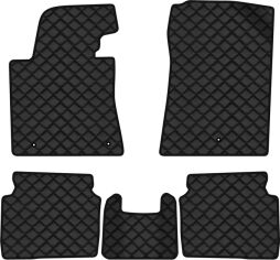 Акція на Килимки з екошкіри EVAtech ECO в салон авто для Elantra GT (MD) (Floor Gas Pedal) Hyundai 2010-2015 5 покоління Htb USA Екошкіра чорна з чорною ниткою чорний кант від Rozetka