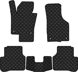 Акція на Килимки з екошкіри EVAtech ECO в салон авто для Passat (B6) (without armrest) Volkswagen 2005-2010 6 покоління Combi EU Екошкіра чорна з чорною ниткою чорний кант від Rozetka