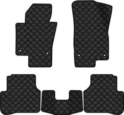 Акція на Килимки з екошкіри EVAtech ECO в салон авто для Passat (B6) (without armrest) Volkswagen 2005-2010 6 покоління Combi EU Екошкіра чорна з чорною ниткою чорний кант від Rozetka