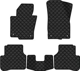 Акція на Килимки з екошкіри EVAtech ECO в салон авто для Passat (B6) (without armrest) Volkswagen 2005-2010 6 покоління Combi EU Екошкіра чорна з чорною ниткою чорний кант від Rozetka