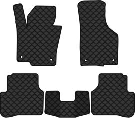 Акція на Килимки з екошкіри EVAtech ECO в салон авто для Passat (B6) (without armrest) Volkswagen 2005-2010 6 покоління Combi EU Екошкіра чорна з чорною ниткою чорний кант від Rozetka
