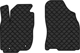 Акція на Килимки з екошкіри EVAtech ECO в салон авто передні для RAV4 (XA40) (open threshold) Restyling Toyota 2016-2018 4 покоління SUV EU Екошкіра чорна з чорною ниткою чорний кант від Rozetka