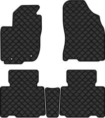 Акція на Килимки з екошкіри EVAtech ECO в салон авто для RAV4 (XA40) (closed threshold) Restyling Toyota 2016-2018 4 покоління SUV EU Екошкіра чорна з чорною ниткою чорний кант від Rozetka