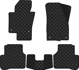 Акція на Килимки з екошкіри EVAtech ECO в салон авто для Passat (B6) (without armrest) Volkswagen 2005-2010 6 покоління Combi EU Екошкіра чорна з чорною ниткою чорний кант від Rozetka