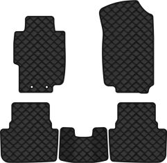 Акція на Килимки з екошкіри EVAtech ECO в салон авто для Accord MT (Mechanical seats) Honda 2003-2008 7 покоління Sedan EU Екошкіра чорна з чорною ниткою чорний кант від Rozetka